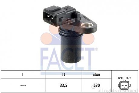 Датчик розподілвалу Ford FIESTA, FOCUS, SCORPIO I/II,TRANSIT 1.1-2.8 85- FACET 9.0189