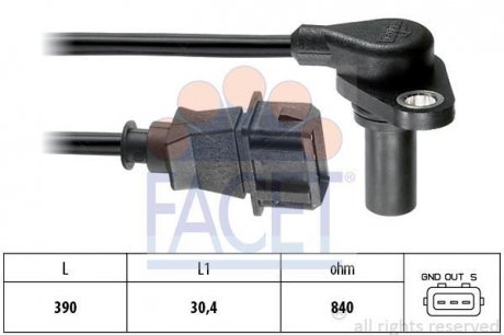 Датчик коленвалу Octavia/Bora/Golf 1.6-2.3 96-07 FACET 9.0204