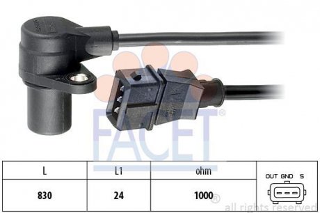 Датчик положения коленвала FACET 9.0296