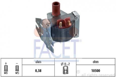 Катушка зажигания FACET 9.6078 (фото 1)