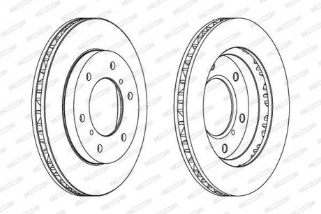 Диск тормозной FERODO DDF1384C