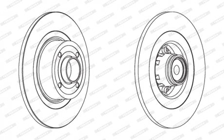 Гальмівний диск FERODO DDF1570-1