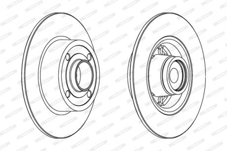 Гальмівний диск з підшипником FERODO DDF1571-1