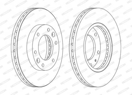 Тормозной диск FERODO DDF1612C