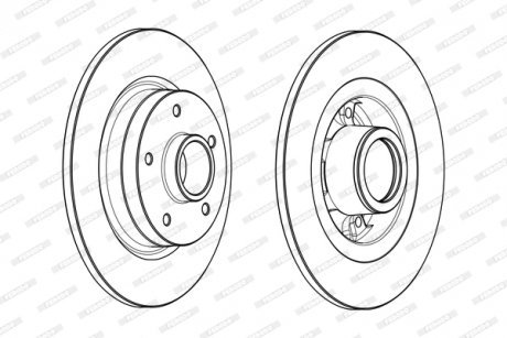 Гальмівний диск з підшипником FERODO DDF1731-1