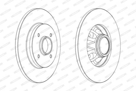 Диск гальмівний FERODO DDF1791C-1