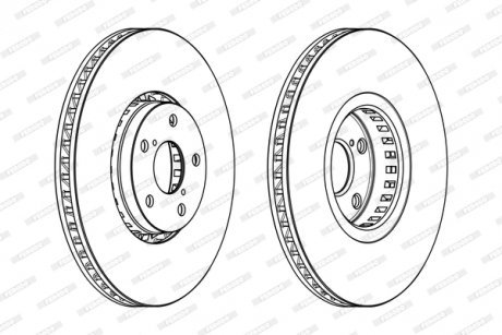 Гальмівний диск FERODO DDF1957RC-1