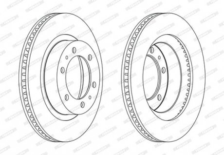 Диск тормозной FERODO DDF2606C (фото 1)