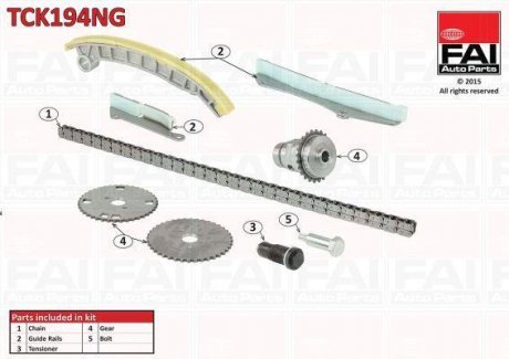 Комплект ланцюга ГРМ Fischer Automotive One (FA1) TCK194NG