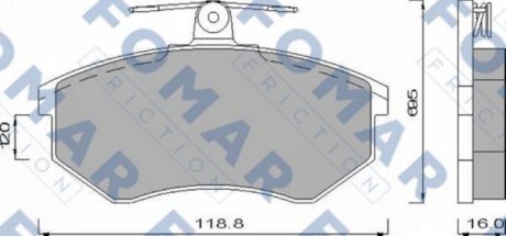 Колодки тормозные дисковые FOMAR FO 488481