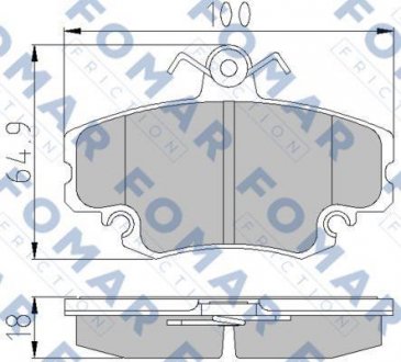 Колодки тормозные дисковые FOMAR FO 608381