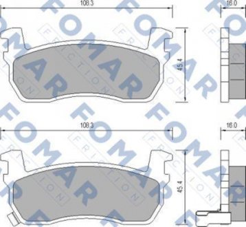 Колодки тормозные дисковые FOMAR FO 656081