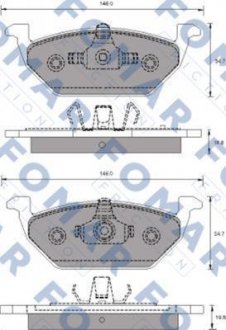 Колодки тормозные дисковые FOMAR FO687681