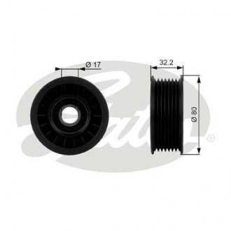 Ролик натяжной ГРМ, Accord 08-, Civic05-, CR-X 06-/Grand cherokee 91-99 Gates T38016