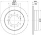 Гальмівний диск зад. Cruiser 300/80/90/Prado/Lexus GX 01-10 3.0-4.7 (PRO) HELLA PAGID 8DD355114-861 (фото 1)