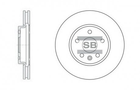 Тормозной диск передний Hi-Q (SANGSIN) SD3031