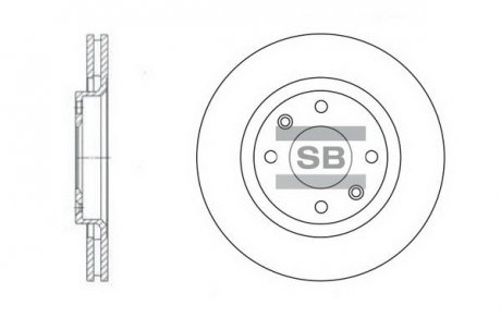 Гальмівний диск передній Hi-Q (SANGSIN) SD5001