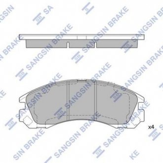 Тормозные колодки дисковые передние Hi-Q (SANGSIN) SP1523