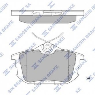 Тормозные колодки дисковые задние Hi-Q (SANGSIN) SP1531