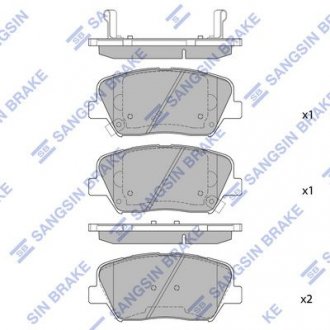 Тормозные колодки дисковые передние Hi-Q (SANGSIN) SP1545