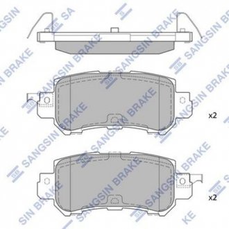 Тормозные колодки дисковые задние Hi-Q (SANGSIN) SP1672