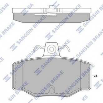 Тормозные колодки дисковые задние Hi-Q (SANGSIN) SP1741