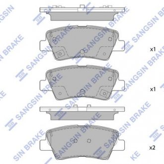 Колодки гальмівні дискові Hi-Q (SANGSIN) SP1851