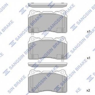 Тормозные колодки дисковые передние Hi-Q (SANGSIN) SP2119