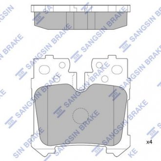 Колодки тормозные дисковые Hi-Q (SANGSIN) SP2301