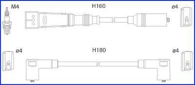 VW К-кт высоковольтных проводов Golf,Passat,Caddy,Seat HITACHI 134705