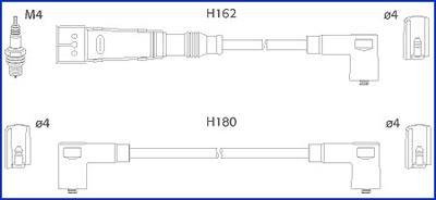 VW К-кт высоковольтных проводов 80,100,Passat 2.0/2.2 HITACHI 134715