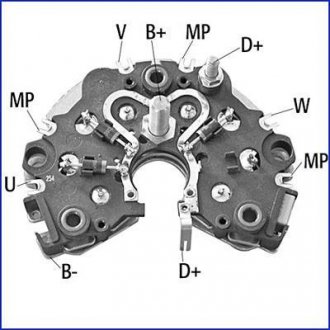 VW Мост диодный Audi 100,80,A4/6/8,Citroen Berlingo,Jumpy,ZX,Fiat Scudo,Opel,Peugeot,Passat HITACHI 139473