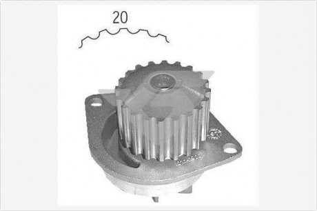 Водяний насос citroen xsara/nissan micra/peugeot 205, 306, 309, 405 1.4; 1.5d; 1.6 (91-) HUTCHINSON WP17