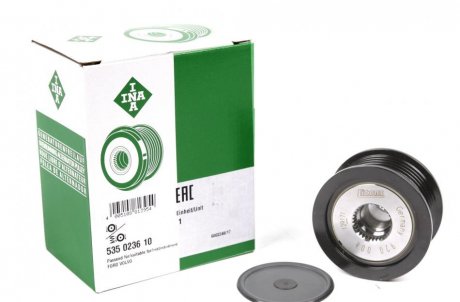 Шкив генератора, B-max 12-, C-max 10-, Fiesta 09-, Focus 11-, Kuga 11- INA 535 0236 10