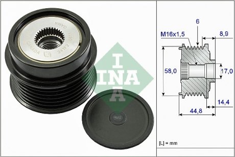 Шкив генератора INA 535 0271 10