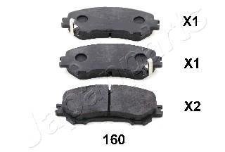 NISSAN Колодки торм. передние Qashqai 1,2-1,6 13-, X-Trail 1,6 13- JAPANPARTS PA-160AF