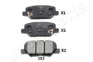 MITSUBISHI Колодки торм.задние Outlander 12-, ASX, CITROEN C4 Aircross, MAZDA 6 JAPANPARTS PP-315AF