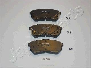 HYUNDAI Тормозные колодки задн.i10 08-,Kia Picanto 04- JAPANPARTS PP-K04AF