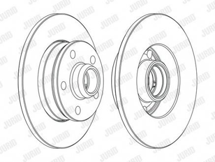 VW Диск Гальмівний задний CORRADO 91- 226 10 8 JURID 561620JC-1 (фото 1)