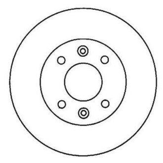 RENAULT диск гальмівний передній(258) Clio,Kangoo,Megane I,R19 1.7,1.8I 16V 91-5 JURID 561997JC