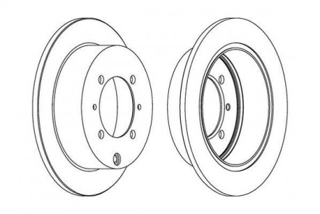 MITSUBISHI Диск гальмівний задній Galant,Lancer,Space Runner 92- JURID 562018JC