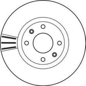 CITROEN гальмівний диск передній С4,Berlingo,C5,PEUGEOT 207,307,308 JURID 562129JC