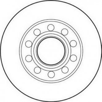 VW Диск тормозной задний 245mm Audi 80,A4 00-,Seat Exeo 08- JURID 562192JC