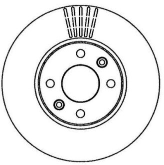 NISSAN диск гальм.передн.Note, Micra 1.0 1.2 1.4 02-,Logan 07- (260*22 вент.) JURID 562268JC