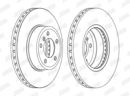 BMW Диск тормозной передн.5 E60 03- JURID 562397JC-1