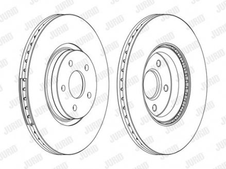 VOLVO диск гальмівний передн.&quot;17&quot; C70,S40 II,V50 04- JURID 562434JC-1