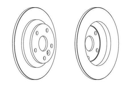 FORD диск гальмівний задн.Galaxy,Kuga I,Mondeo IV,S-Max,LandRover 07- JURID 562536JC