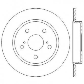 TOYOTA Диск гальмівний задн. Auris 07- JURID 562599JC