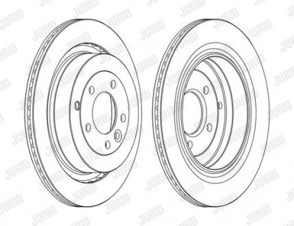 LANDROVER Диск гальмівний задн.Discovery IV,Range Rover III,Sport 05- JURID 562657JC-1