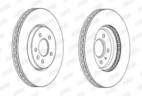 OPEL Гальмівний диск передн. ASTRA J (P10) 1.3 CDTI 09-15 JURID 562852JC-1